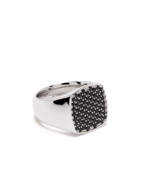 TOM WOOD Cushion spinel-embellished signet ring