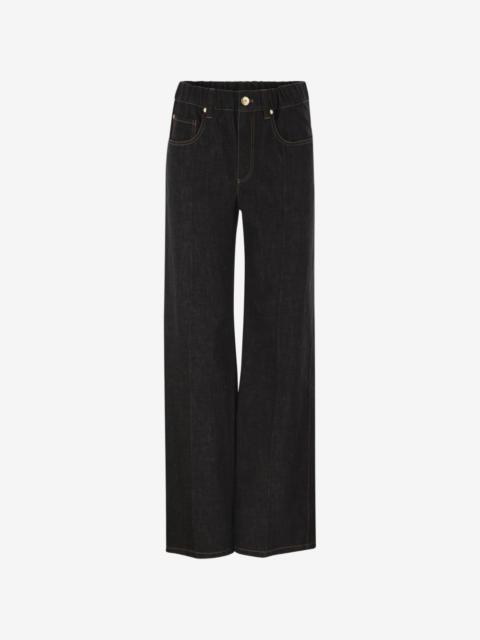 Brunello Cucinelli wide-leg cotton denim jeans