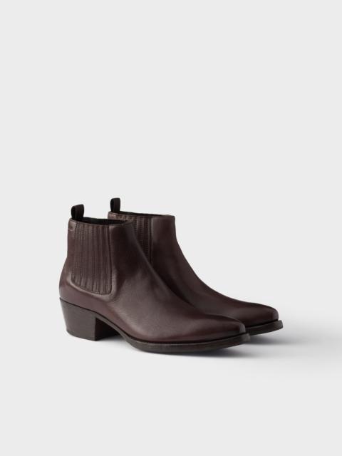 Prada Leather Chelsea boots