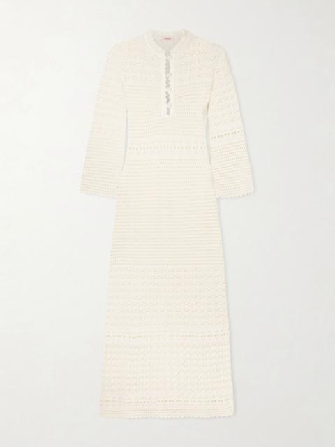 ERES Madone open-knit maxi dress Ecru
