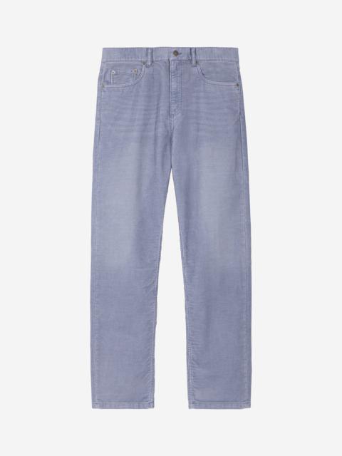The Kooples BLUE CORDUROY STRAIGHT-LEG JEANS
