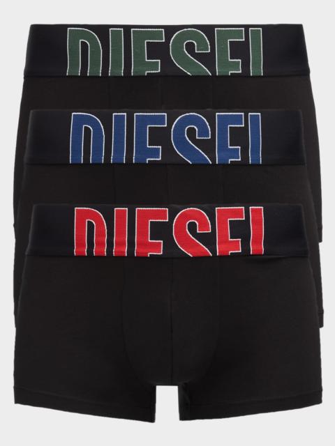 Diesel Men & apos;s Damien Pop Logo 3-Pack Boxer Briefs