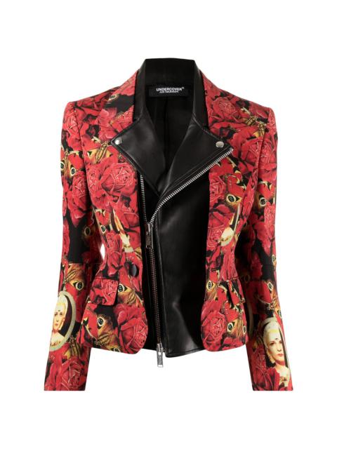 UNDERCOVER abstract-print layered blazer
