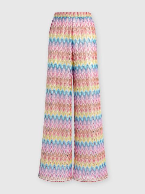 Missoni Coated cotton-blend lace trousers