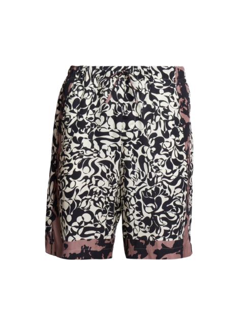 Dries Van Noten Men's Abstract Print Swim Shorts - Black