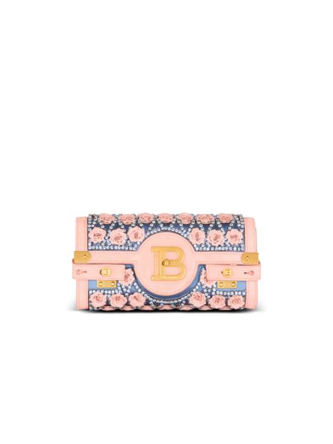 Balmain B-Buzz Pouch 23 embroidered with Grid and Roses