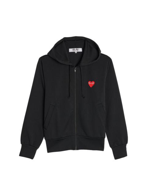 logo-patch zipped hoodie