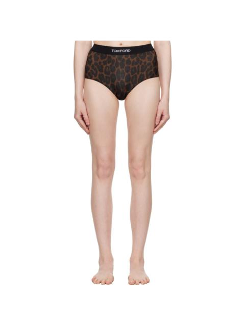 TOM FORD Brown Leopard Modal Signature Briefs