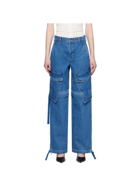 Dion Lee Blue Parachute Jeans