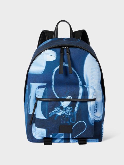 Paul Smith Indigo Blue 'X-Ray Print' Backpack