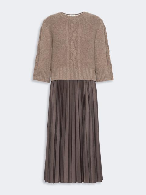 WEEKEND Max Mara CALCO Jersey dress with a wool top - HAZELNUT BROWN