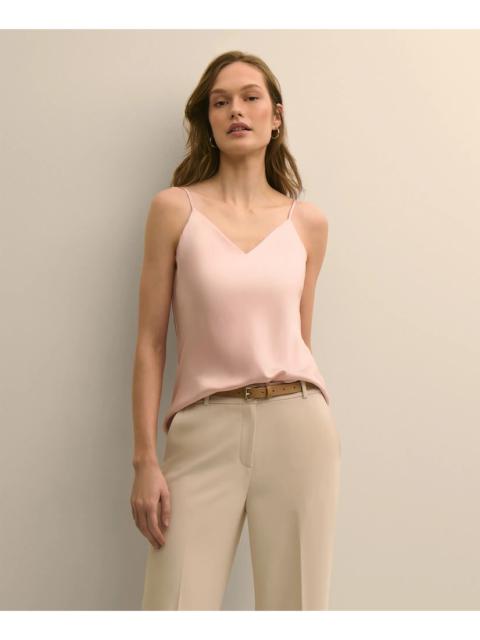 Brooks Brothers V-Neck Cami in Washable Silk Charmeuse