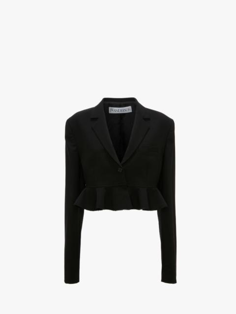 JW Anderson CROPPED RUFFLED HEM JACKET