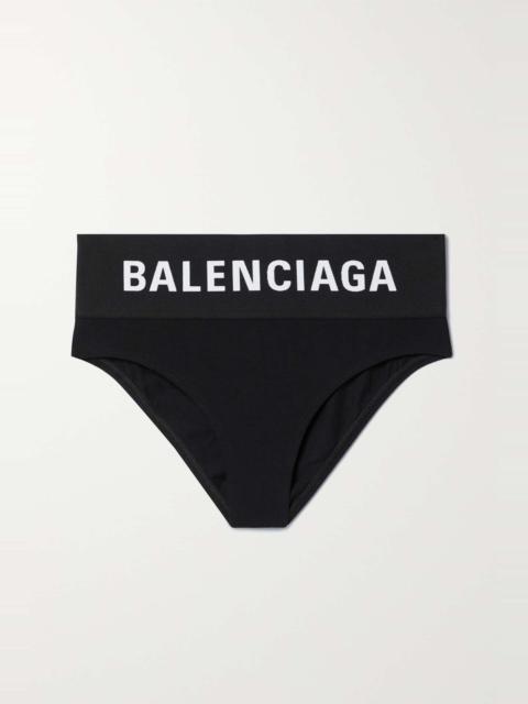 BALENCIAGA Jacquard-trimmed stretch-jersey briefs