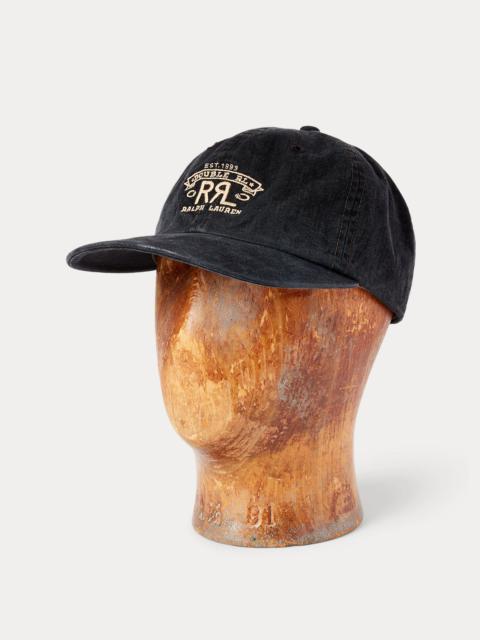 RRL by Ralph Lauren Double RL Logo Sportsman Cap in Rinsed