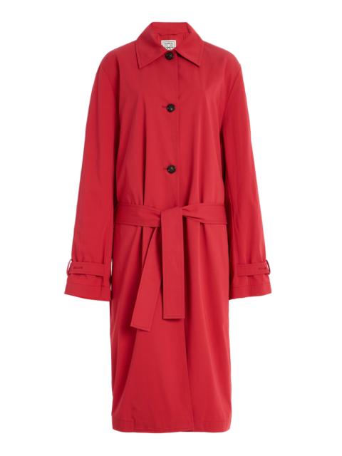 TOTEME Lightweight Organic Cotton Trench Coat red