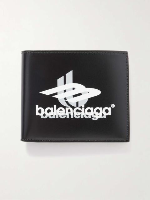 Cash Square Logo-Print Leather Bifold Wallet