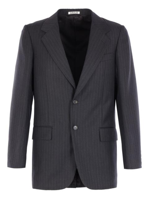 AURALEE striped two-button jacket