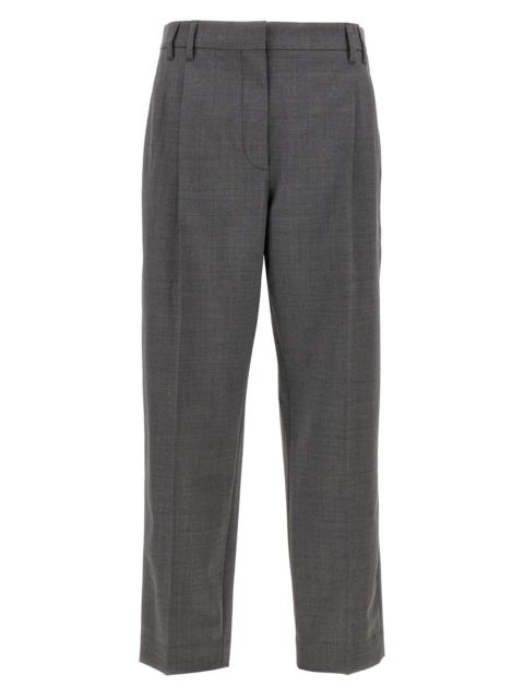 Pants with front pleats