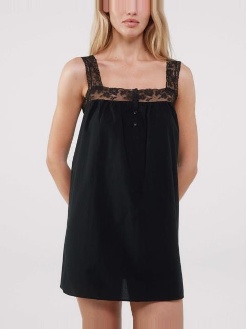 Cou Cou The Fleur Mini: Black Cotton Voile