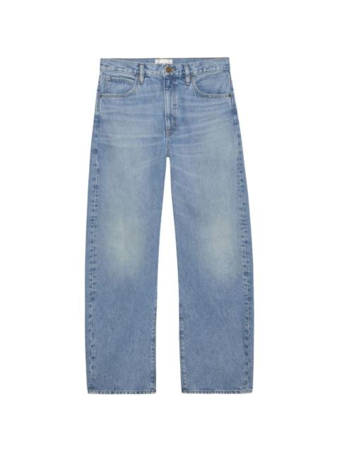 FRAME Vertical Crop high-waist straight jeans