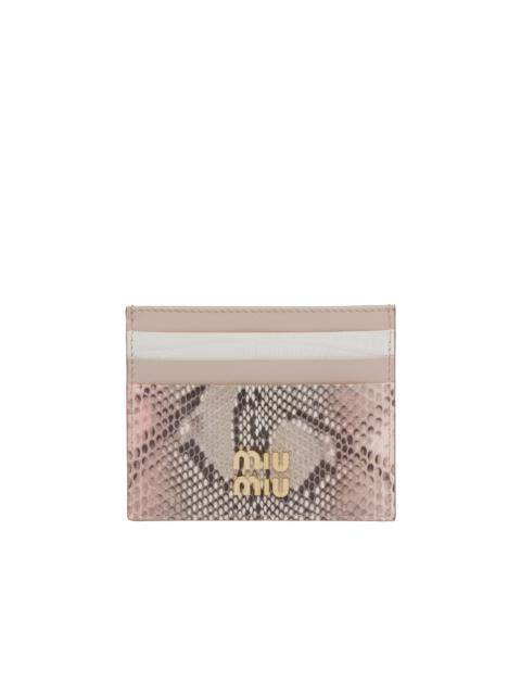 Miu Miu Python and Tejus card holder