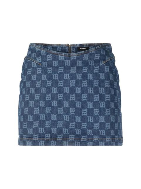 monogram-pattern miniskirt