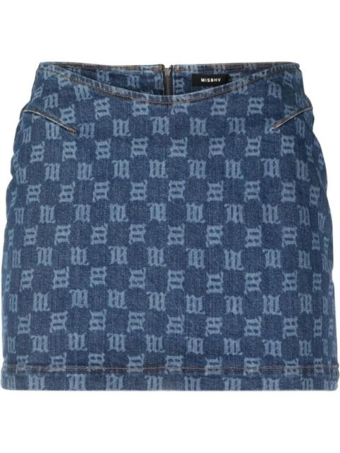 MISBHV monogram-pattern miniskirt