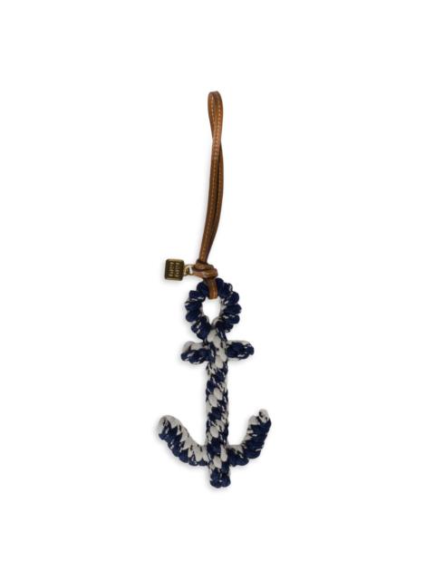Miu Miu Women's Cord and Leather Trick Bag Accessory - Baltic Blue White