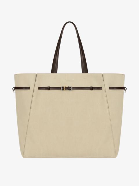 LARGE VOYOU TOTE BAG IN CANVAS