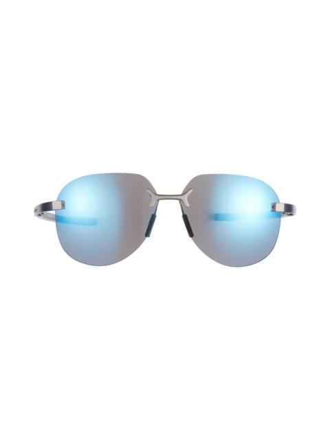 TAG Heuer Flex 59mm Pilot Sport Sunglasses in Matte Blue /Blue
