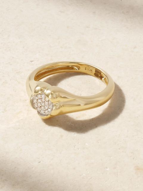 STONE AND STRAND Crosby 10-karat gold diamond ring Gold