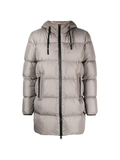 hooded quilted padded jacket