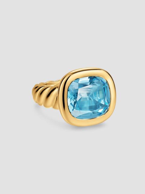 DAVID YURMAN Women's DY Mercer Color Stone Ring in 18K Yellow Gold - Sky Blue Topaz