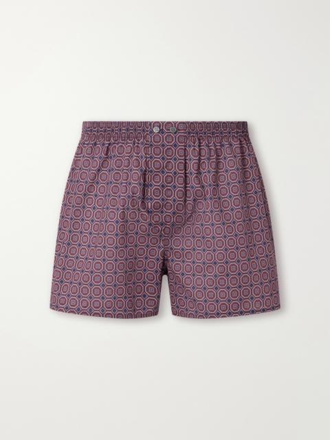 Derek Rose Ledbury 108 Printed Cotton-Poplin Boxer Briefs