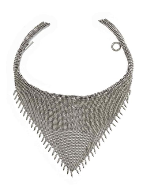 KENDRA SCOTT Keziah Vintage Silver Statement Bandana Necklace