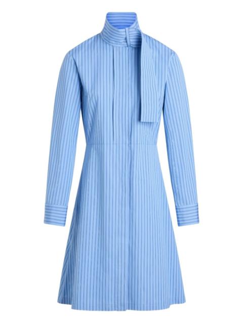 PATOU stripe scarf-collar shirt dress