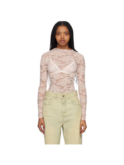 We11done Beige Crewneck T-Shirt