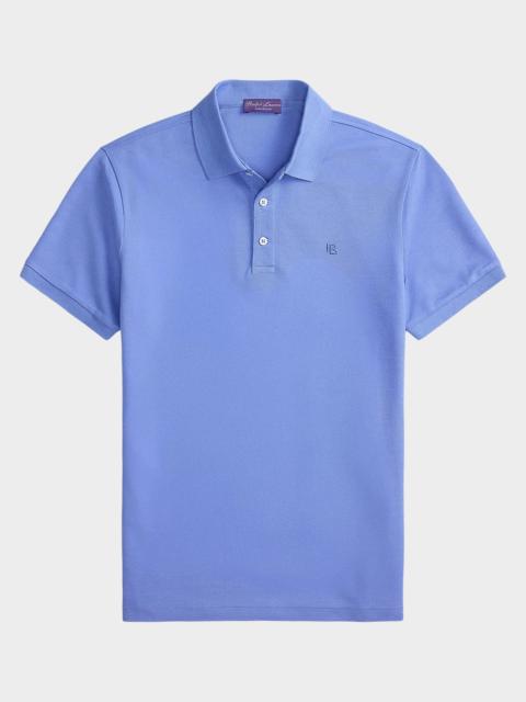Ralph Lauren Men's Double-Mercerized Pique Monogram Polo Shirt