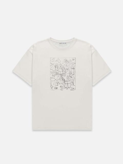 DUKE + DEXTER NY Cafe Vintage White T-Shirt