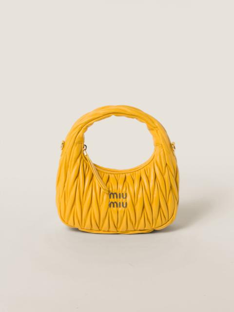 Miu Miu Wander matelassé nappa leather hobo bag