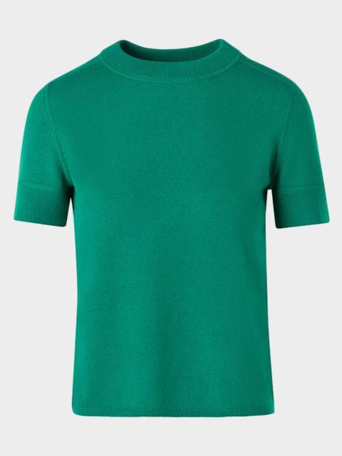 AKRIS Cashmere Short Sleeve Knit Sweater