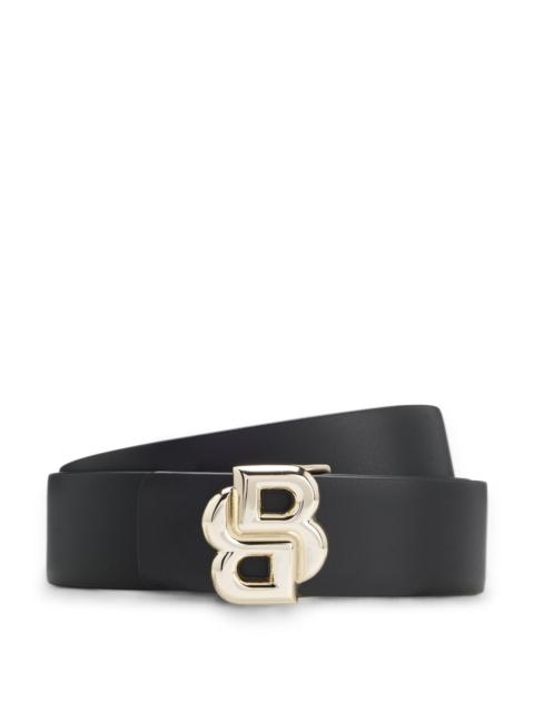 BOSS REVERSIBLE ITALIAN-LEATHER BELT WITH DOUBLE B MONOGRAM