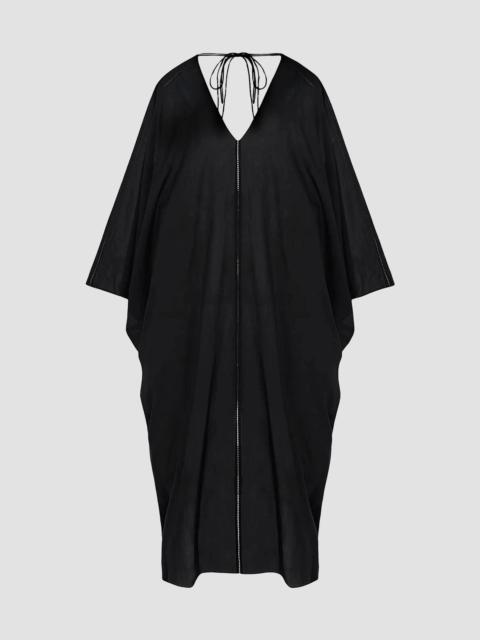 Another Tomorrow Women's Voile Caftan - Black