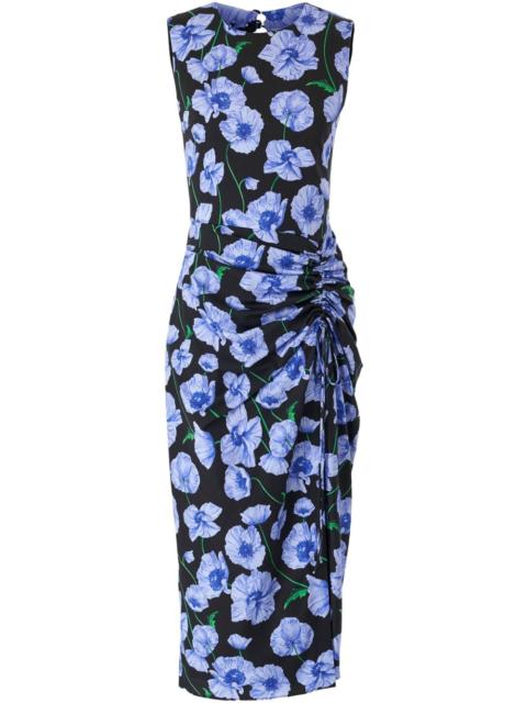 CAROLINA HERRERA floral-print midi dress