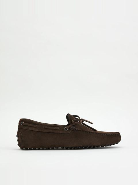 GOMMINO DRIVING SHOES IN SUEDE - BROWN