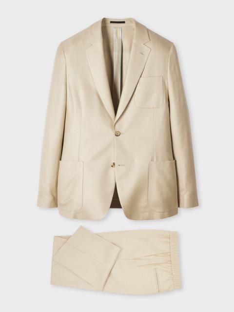 Paul Smith Light Camel Wool-Silk Unlined Suit