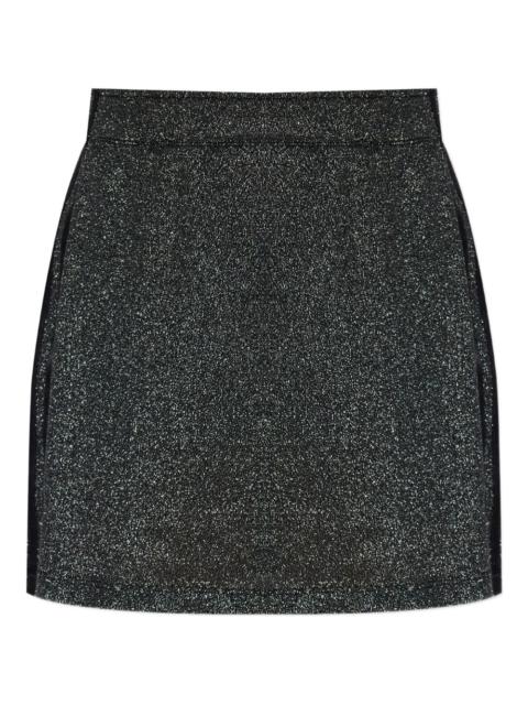 adidas Lurex® stripe-detail mini skirt