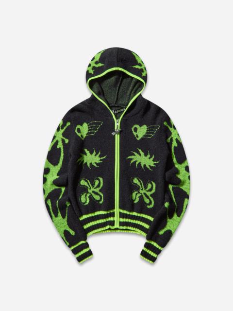 Chopova Lowena Women's Neon Cartoon Cardigan Black / Yellow