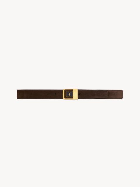 SAINT LAURENT LA 66 BUCKLE BELT IN SUEDE